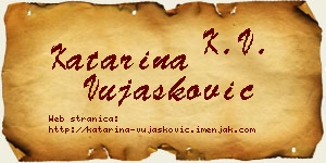 Katarina Vujašković vizit kartica
